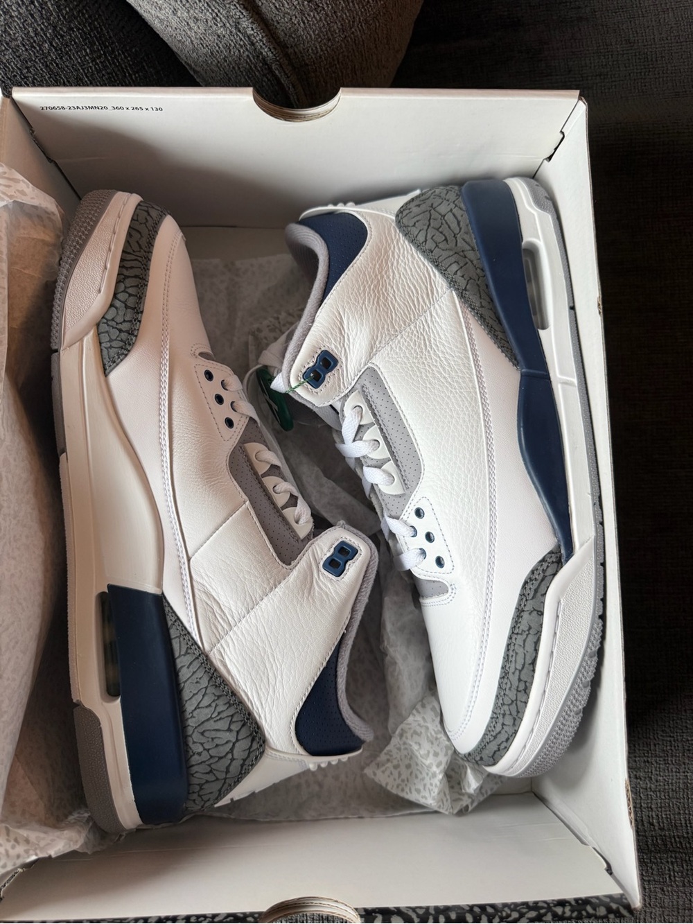 Jordan 3 Midnight Navy Men's Athletic Sneakers